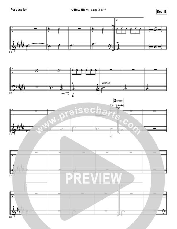 O Holy Night (Another Hallelujah) Percussion (Lincoln Brewster)