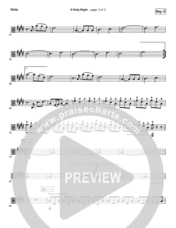 O Holy Night (Another Hallelujah) Viola (Lincoln Brewster)