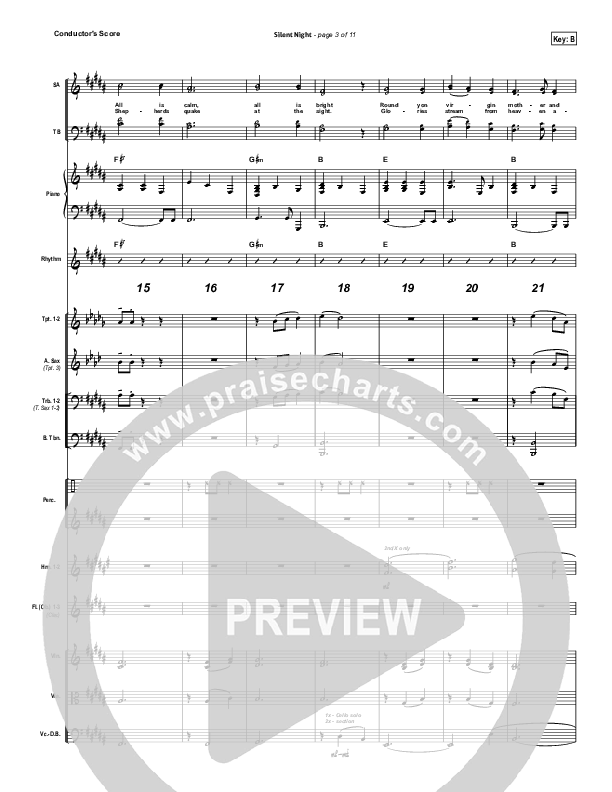 Silent Night Conductor's Score (Lincoln Brewster)