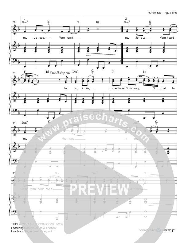 Form Us Piano/Vocal (Casey Corum / Torri Baker)