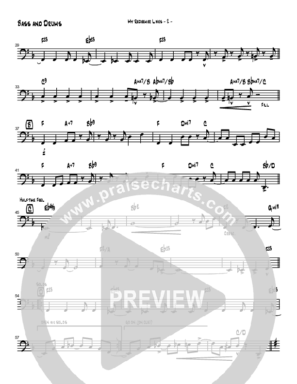 My Redeemer Lives (Instrumental) Bass Guitar (Brad Henderson)