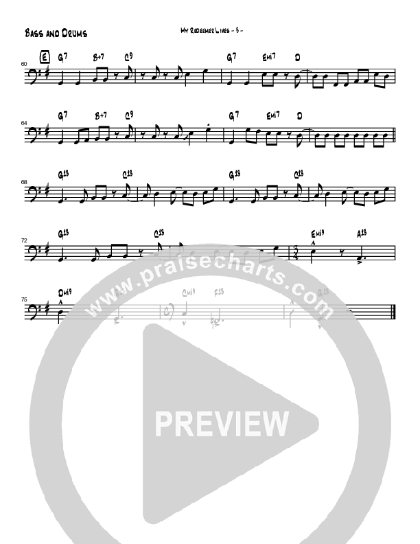 My Redeemer Lives (Instrumental) Bass Guitar (Brad Henderson)