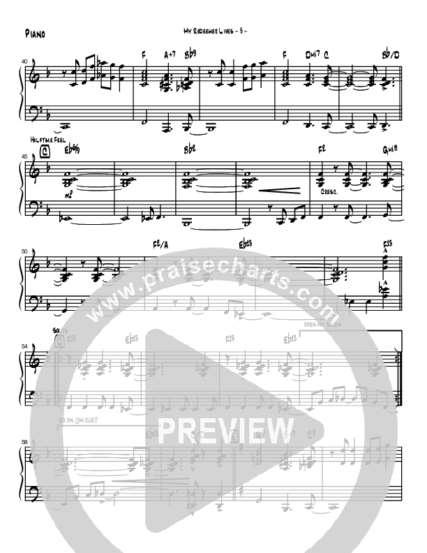 My Redeemer Lives (Instrumental) Piano Sheet (Brad Henderson)