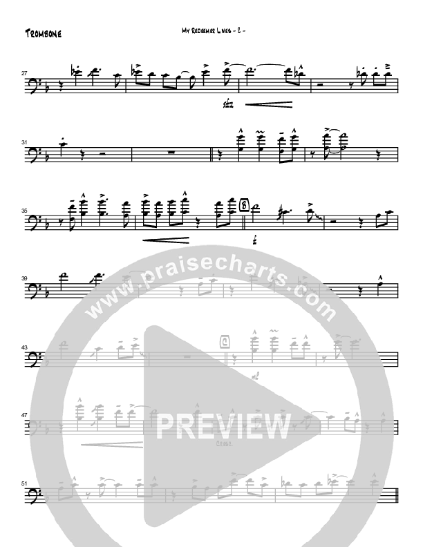 My Redeemer Lives (Instrumental) Trombone (Brad Henderson)