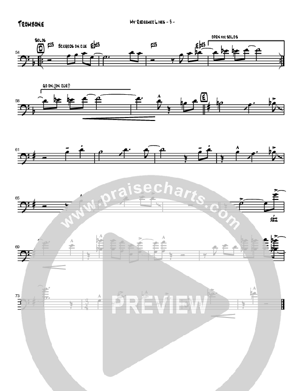 My Redeemer Lives (Instrumental) Trombone (Brad Henderson)