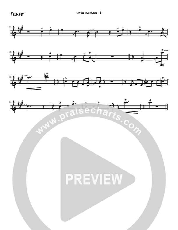 My Redeemer Lives (Instrumental) Trumpet (Brad Henderson)