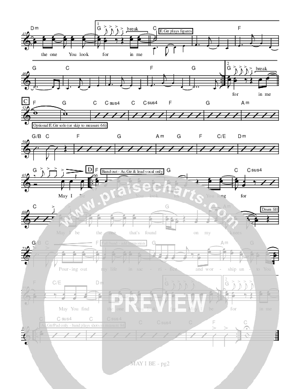 May I Be Lead Sheet (Jon Bauer)