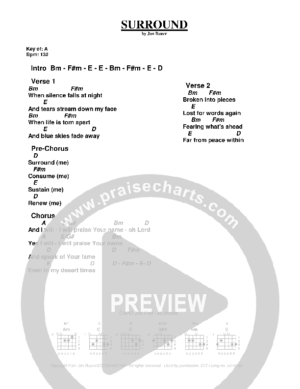 Surround Chords & Lyrics (Jon Bauer)