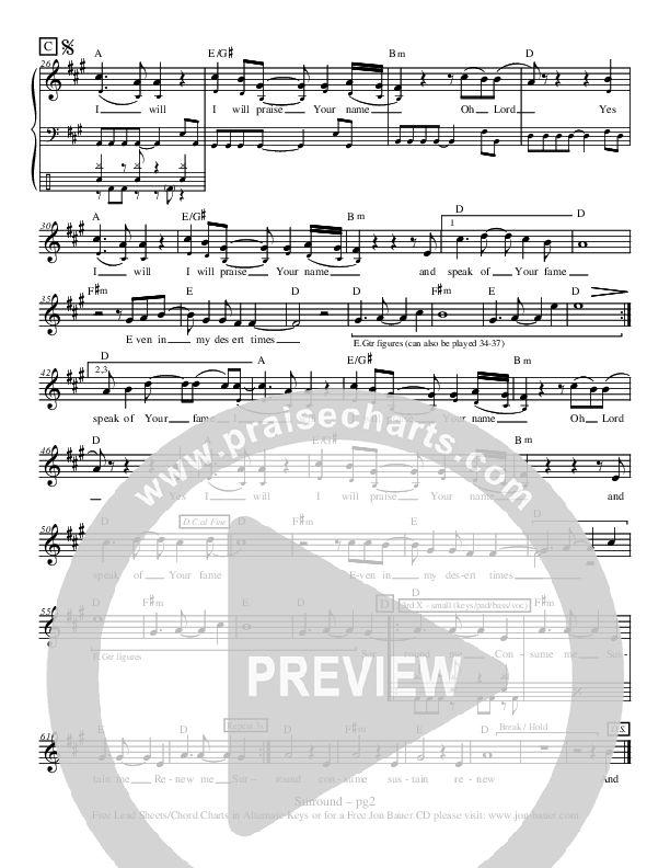 Surround Lead Sheet (Jon Bauer)