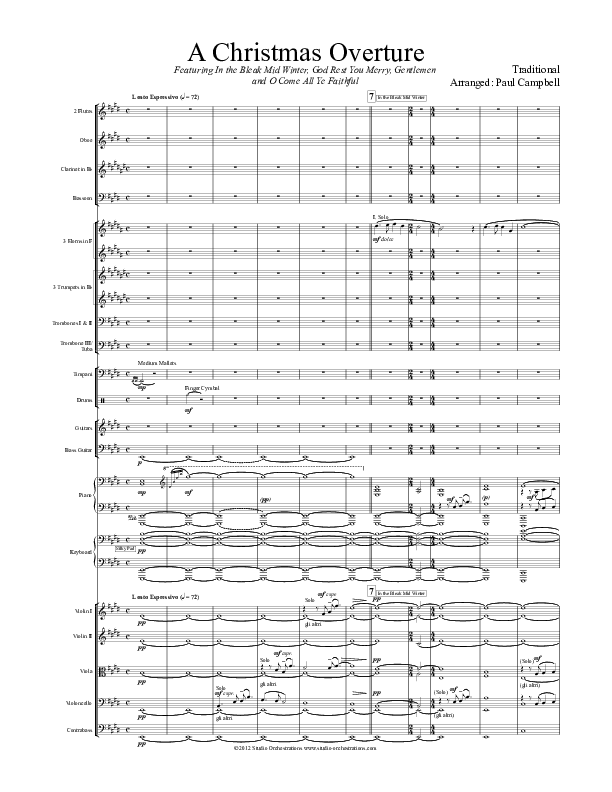 A Christmas Overture (Instrumental) Conductor's Score (Paul Campbell)