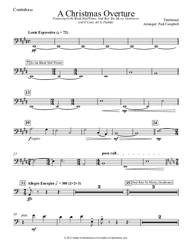 A Christmas Overture (Instrumental) Contrabass (Paul Campbell)