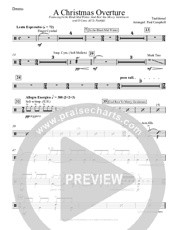 A Christmas Overture (Instrumental) Drum Set (Paul Campbell)