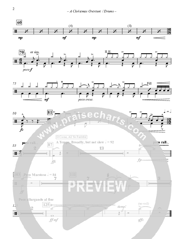 A Christmas Overture (Instrumental) Drum Set (Paul Campbell)