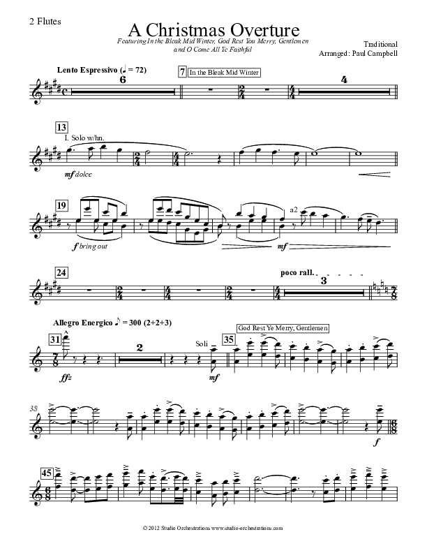 A Christmas Overture (Instrumental) Flute 1/2 (Paul Campbell)