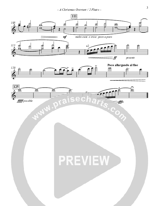 A Christmas Overture (Instrumental) Flute 1/2 (Paul Campbell)