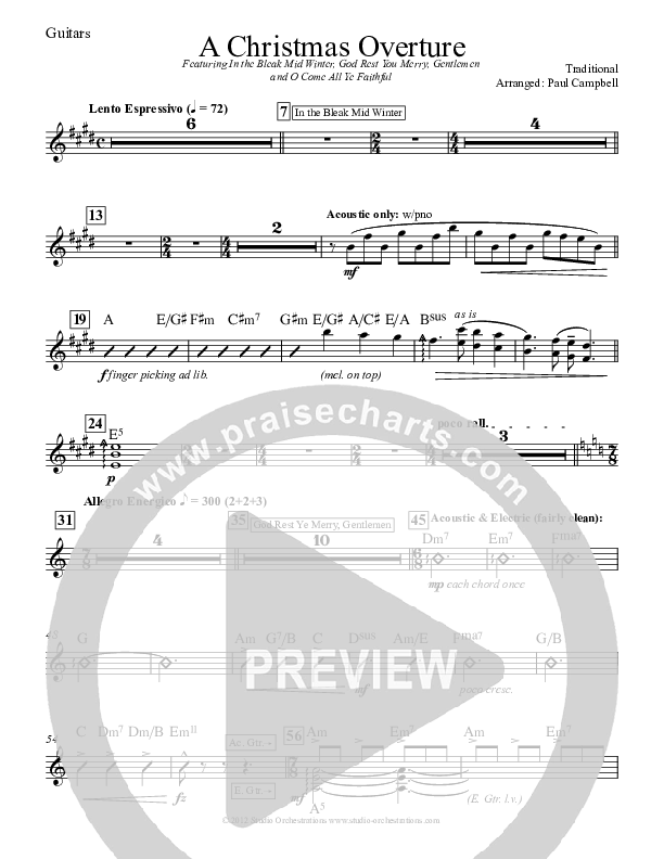 A Christmas Overture (Instrumental) Guitar (Paul Campbell)