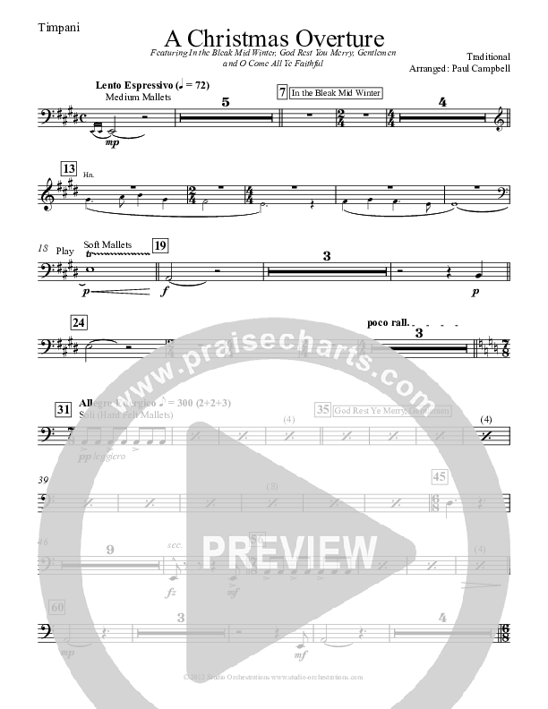A Christmas Overture (Instrumental) Timpani (Paul Campbell)