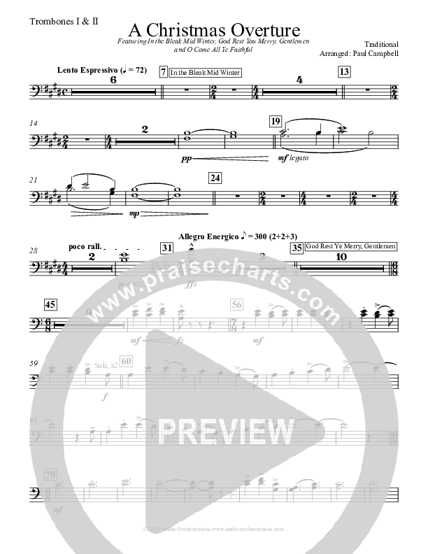A Christmas Overture (Instrumental) Trombone 1/2 (Paul Campbell)