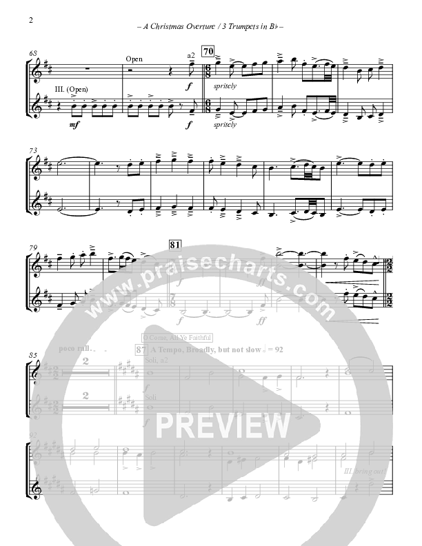 A Christmas Overture (Instrumental) Trumpet 1/2/3 (Paul Campbell)