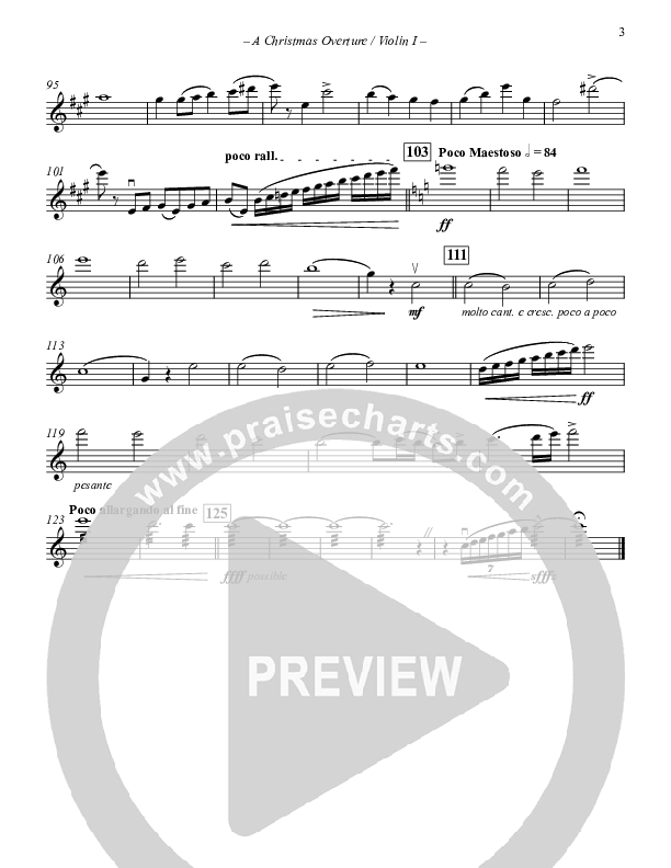 A Christmas Overture (Instrumental) Violin 1 (Paul Campbell)