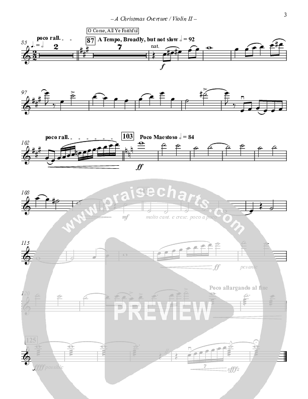 A Christmas Overture (Instrumental) Violin 2 (Paul Campbell)