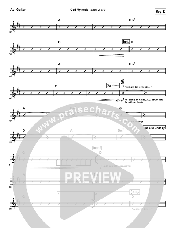 God My Rock Acoustic Guitar (Brenton Brown)