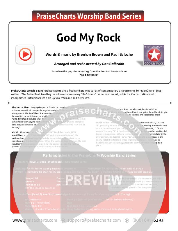 God My Rock Orchestration (Brenton Brown)