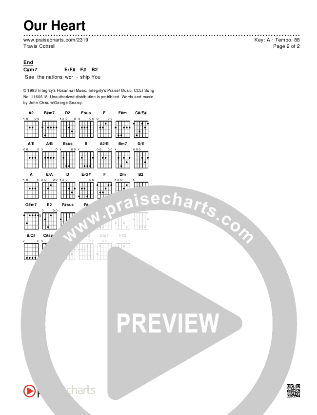 Our Heart Chords & Lyrics (Travis Cottrell)