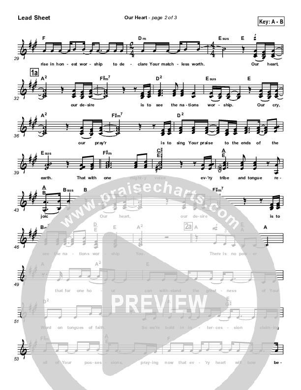 Our Heart Lead Sheet (SAT) (Travis Cottrell)