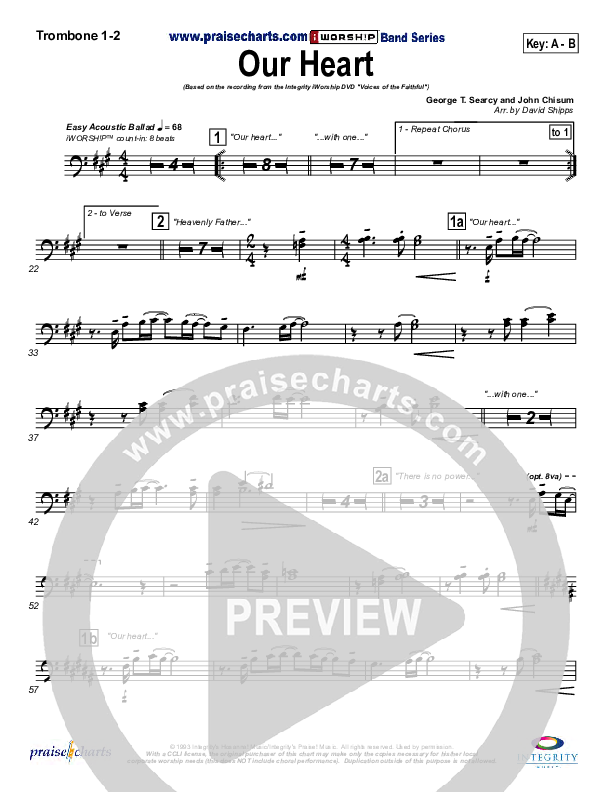 Our Heart Trombone 1/2 (Travis Cottrell)