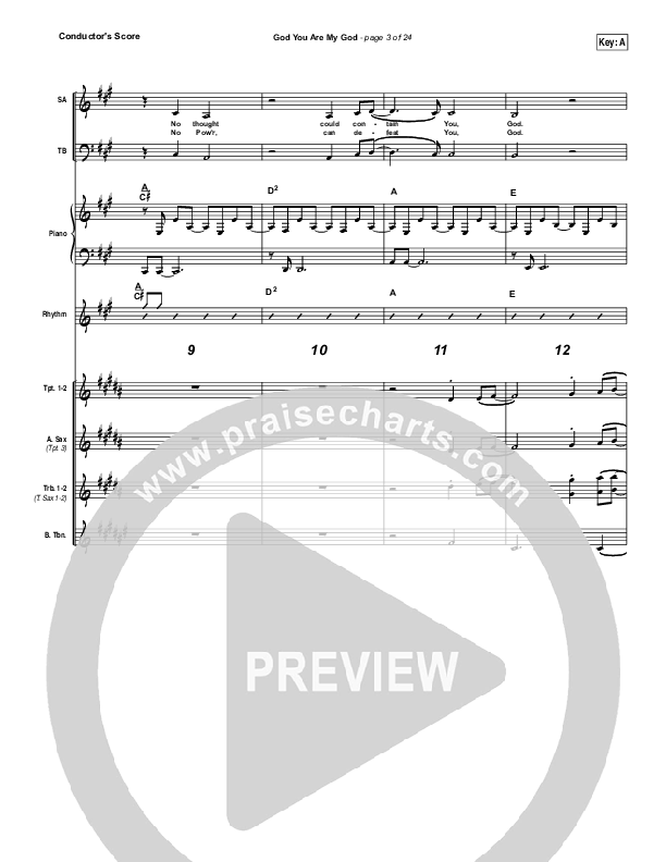 God You Are My God Conductor's Score (Vertical Worship)
