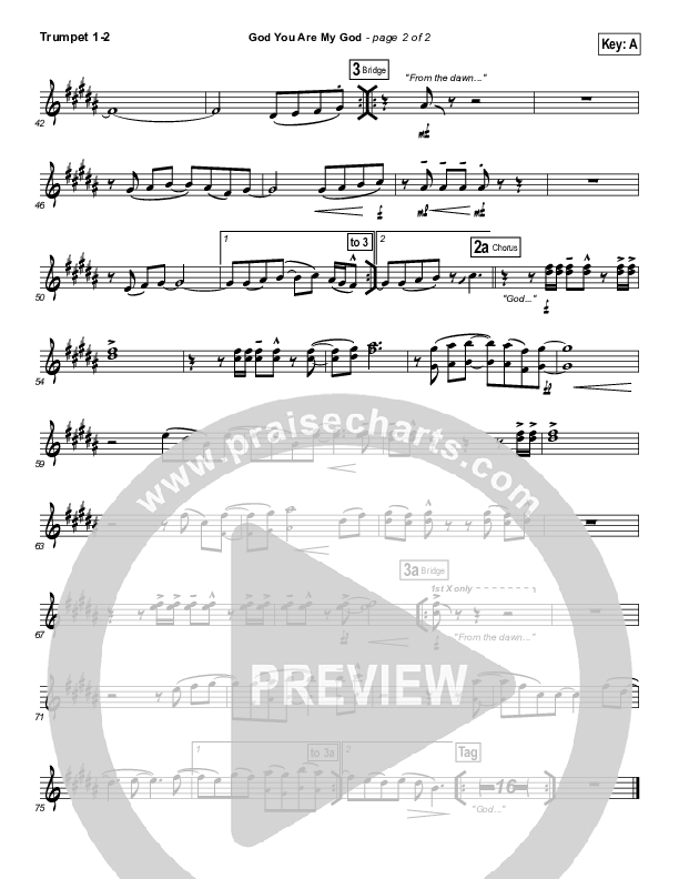God You Are My God Trumpet 1,2 (Vertical Worship)