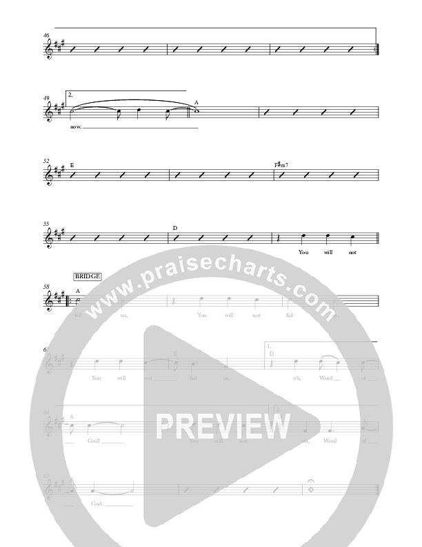 Word Of God Lead Sheet (Vertical Worship)