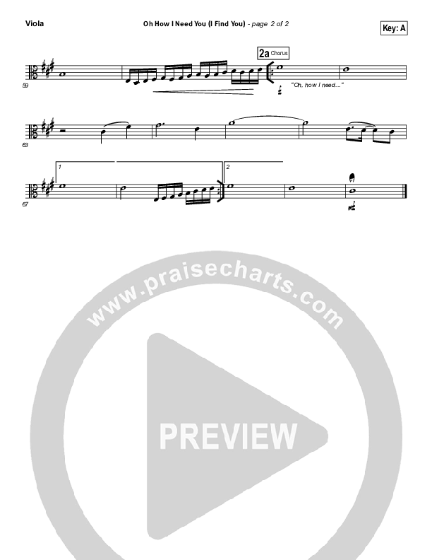 Oh How I Need You Viola (All Sons & Daughters)