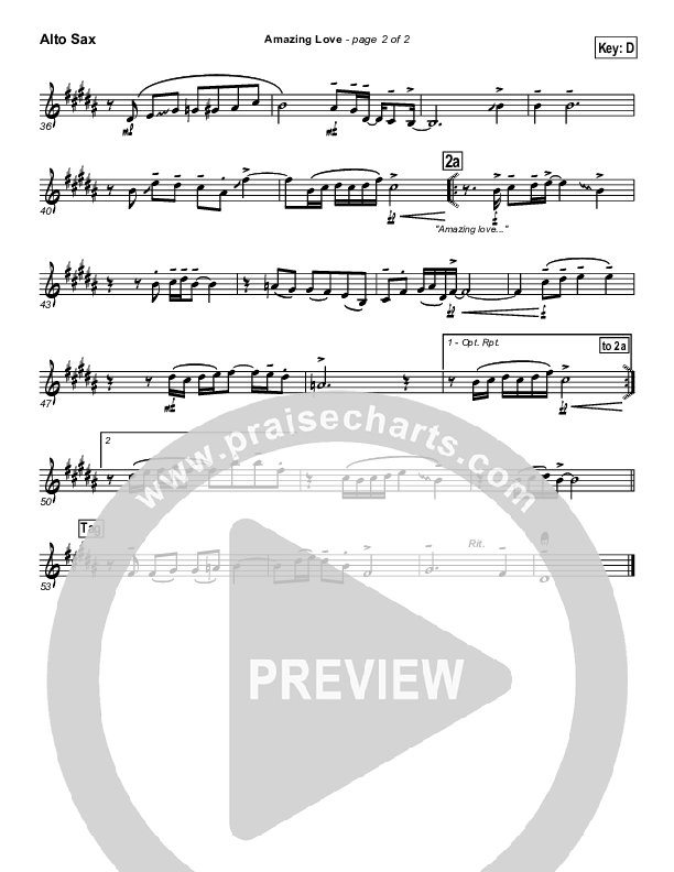 Amazing Love Alto Sax (Graham Kendrick)