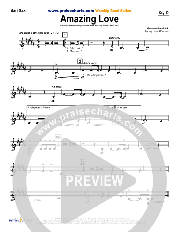 Amazing Love Bari Sax (Graham Kendrick)