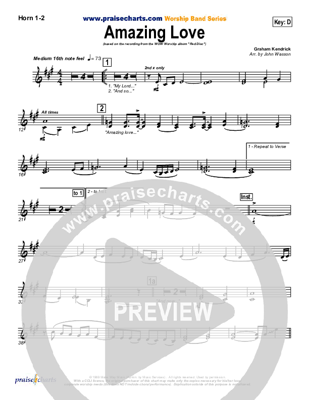 Amazing Love French Horn 1/2 (Graham Kendrick)