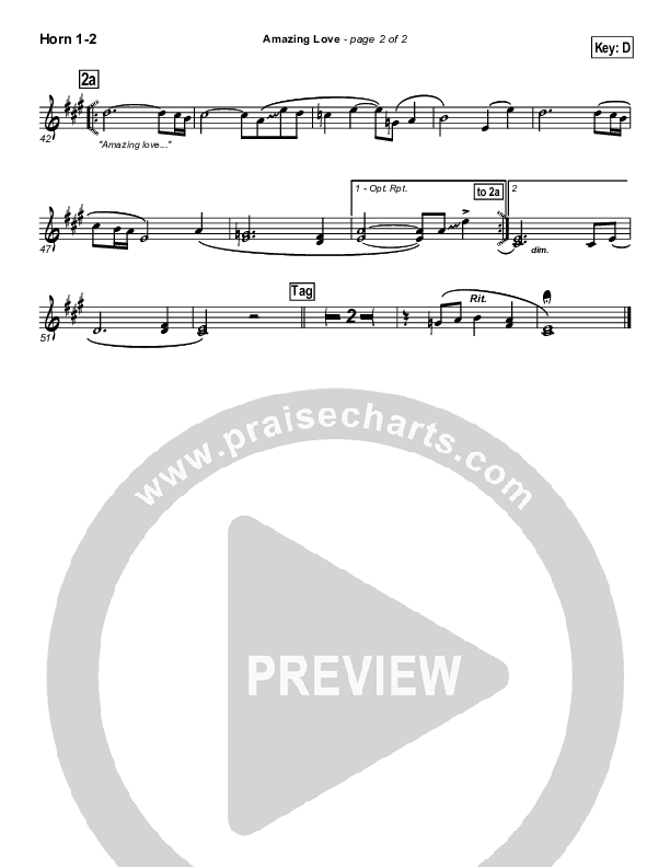 Amazing Love French Horn 1/2 (Graham Kendrick)