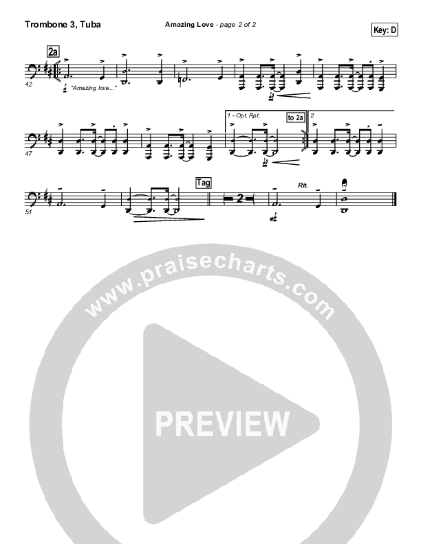 Amazing Love Trombone 3/Tuba (Graham Kendrick)