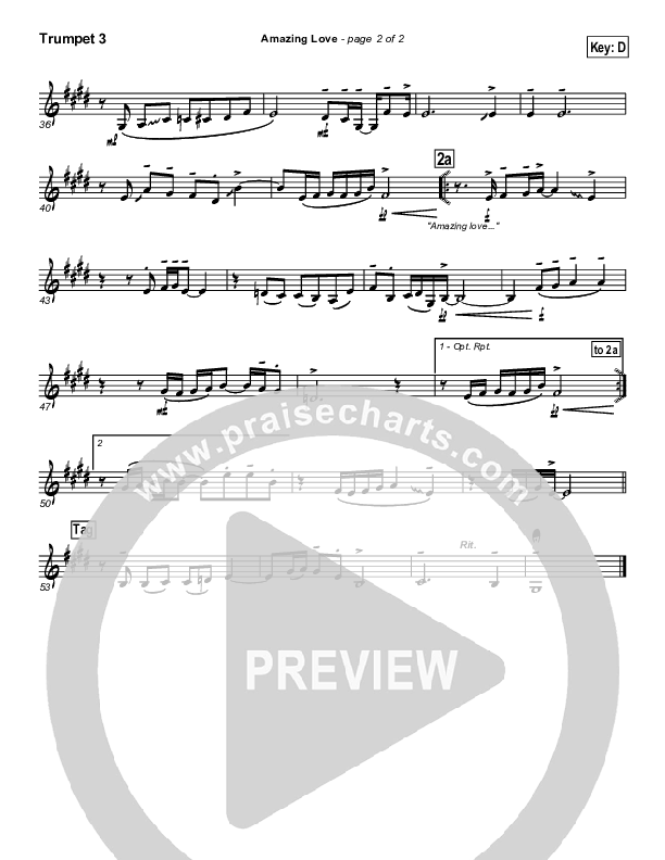 Amazing Love Trumpet 3 (Graham Kendrick)