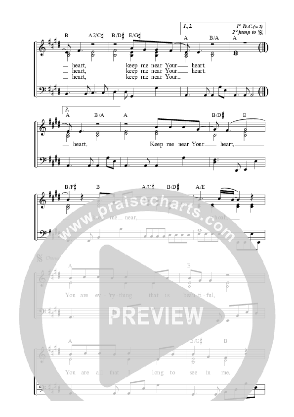 Keep Me Near Piano/Vocal (Rend Collective)