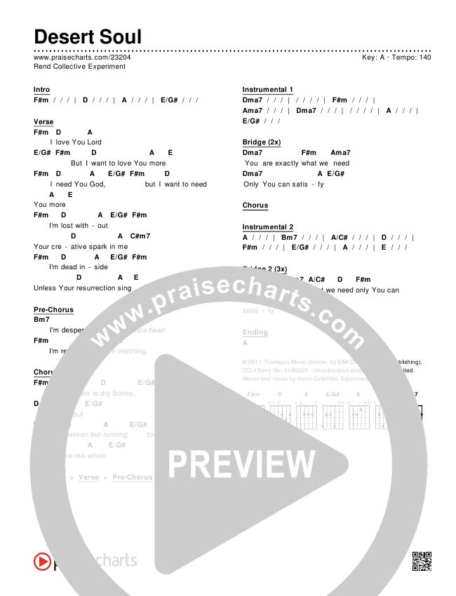 Desert Soul Chords & Lyrics (Rend Collective)
