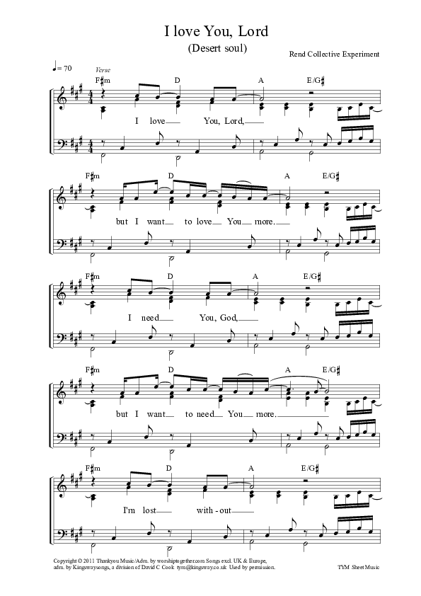 Desert Soul Piano/Vocal (Rend Collective)