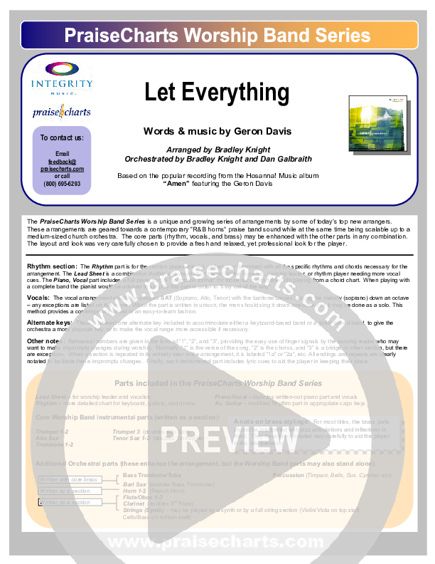 Let Everything Cover Sheet (Geron Davis)