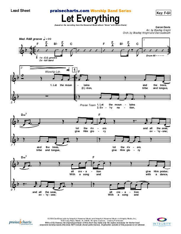 Let Everything Lead Sheet (Geron Davis)