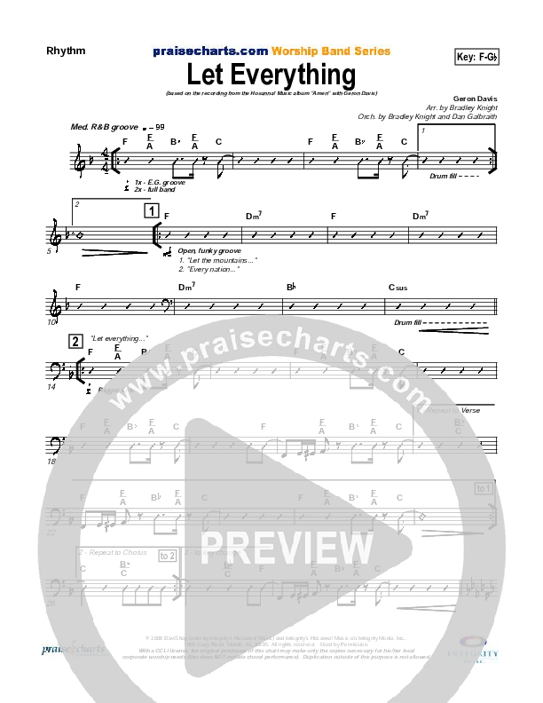 Let Everything Rhythm Chart (Geron Davis)