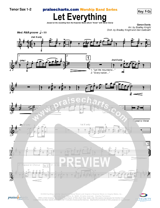 Let Everything Tenor Sax 1/2 (Geron Davis)