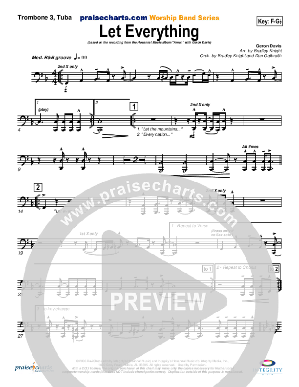 Let Everything Trombone 3/Tuba (Geron Davis)