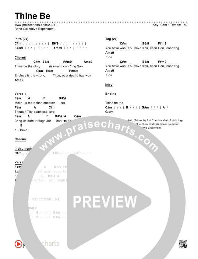 Thine Be Chords & Lyrics (Rend Collective)