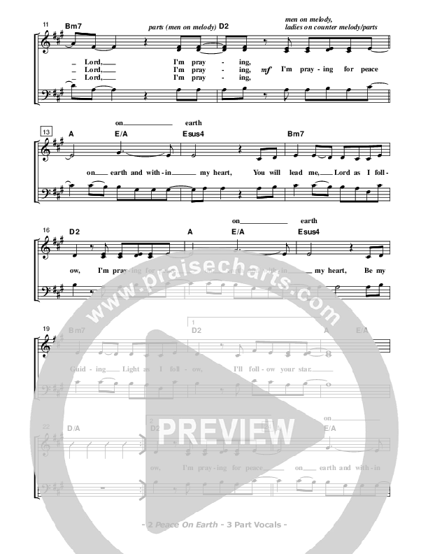 Peace On Earth Lead Sheet (SAT) (Don Chapman)